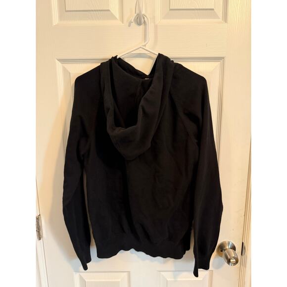 21 Men Aztec Knit Black Gray Pullover Hoodie Size L - Picture 2 of 3